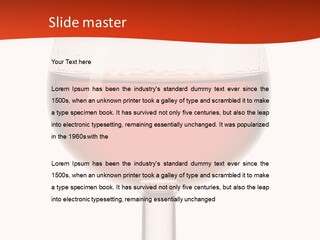 A Glass Of Wine On A Red And White Background PowerPoint Template