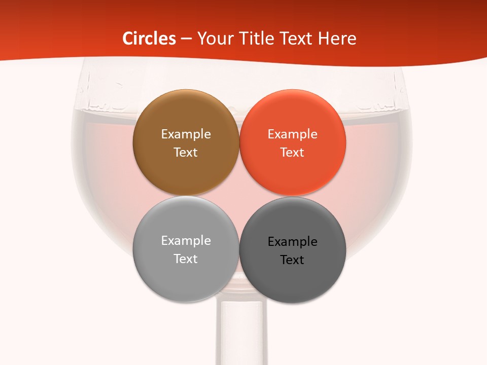 A Glass Of Wine On A Red And White Background PowerPoint Template