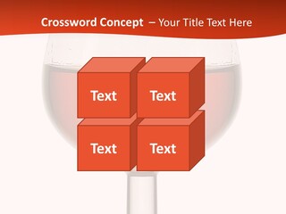 A Glass Of Wine On A Red And White Background PowerPoint Template