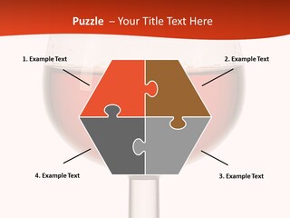 A Glass Of Wine On A Red And White Background PowerPoint Template