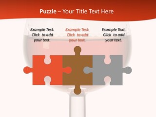 A Glass Of Wine On A Red And White Background PowerPoint Template