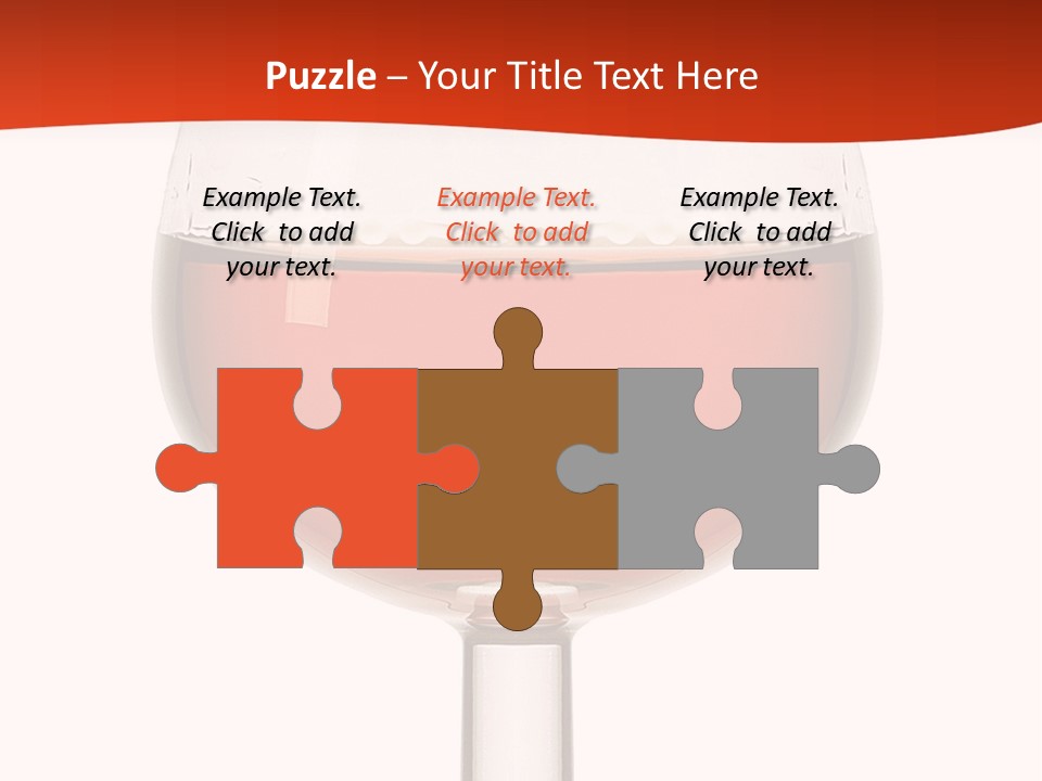 A Glass Of Wine On A Red And White Background PowerPoint Template