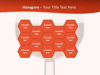 A Glass Of Wine On A Red And White Background PowerPoint Template