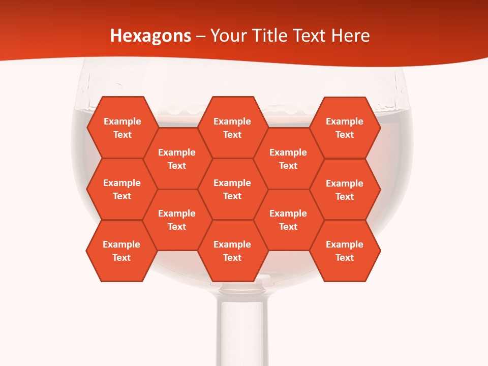 A Glass Of Wine On A Red And White Background PowerPoint Template