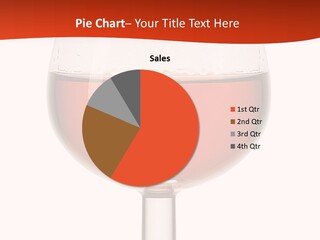 A Glass Of Wine On A Red And White Background PowerPoint Template