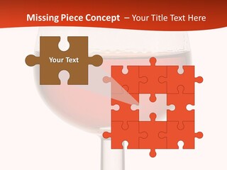 A Glass Of Wine On A Red And White Background PowerPoint Template