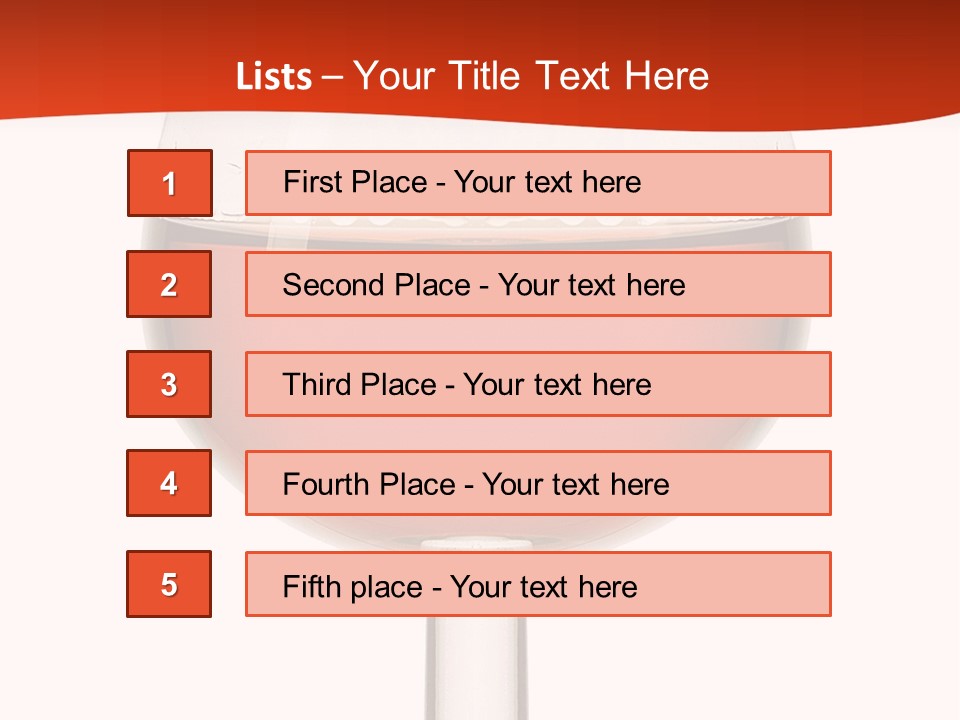 A Glass Of Wine On A Red And White Background PowerPoint Template