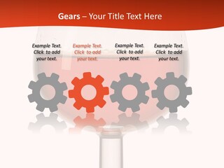 A Glass Of Wine On A Red And White Background PowerPoint Template