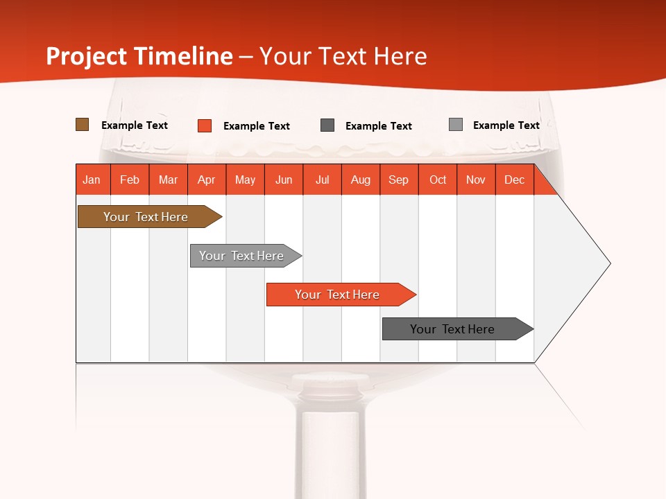 A Glass Of Wine On A Red And White Background PowerPoint Template