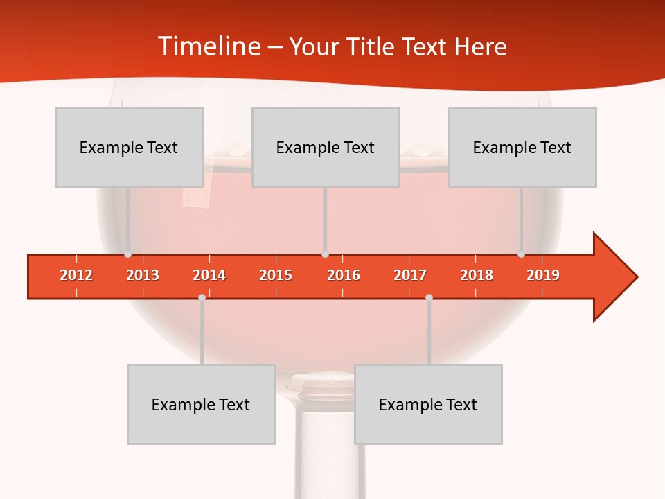 A Glass Of Wine On A Red And White Background PowerPoint Template