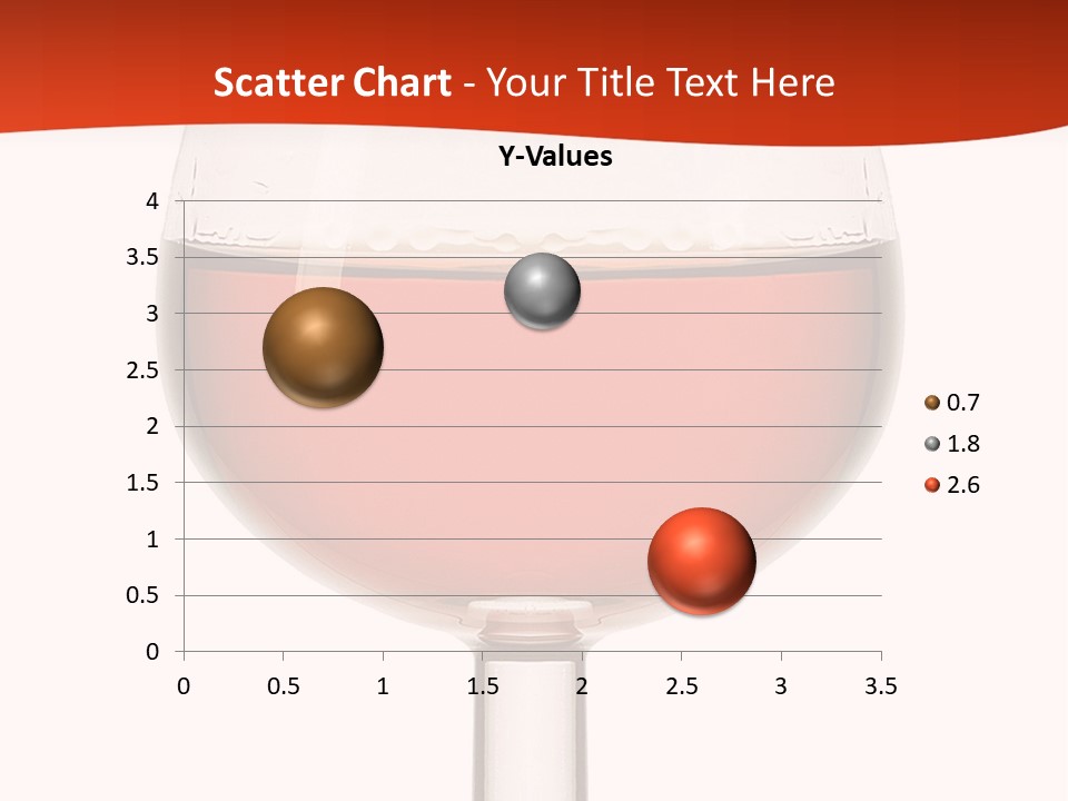 A Glass Of Wine On A Red And White Background PowerPoint Template