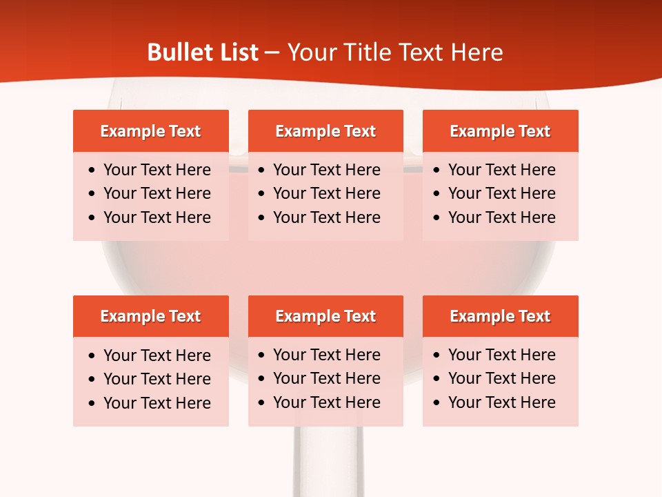 A Glass Of Wine On A Red And White Background PowerPoint Template