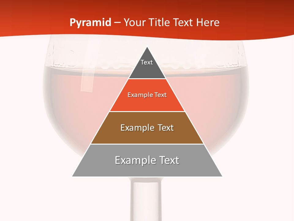 A Glass Of Wine On A Red And White Background PowerPoint Template