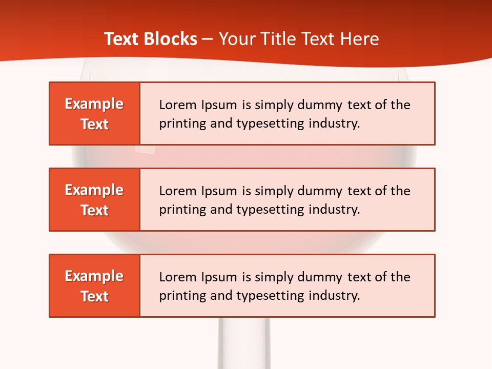 A Glass Of Wine On A Red And White Background PowerPoint Template