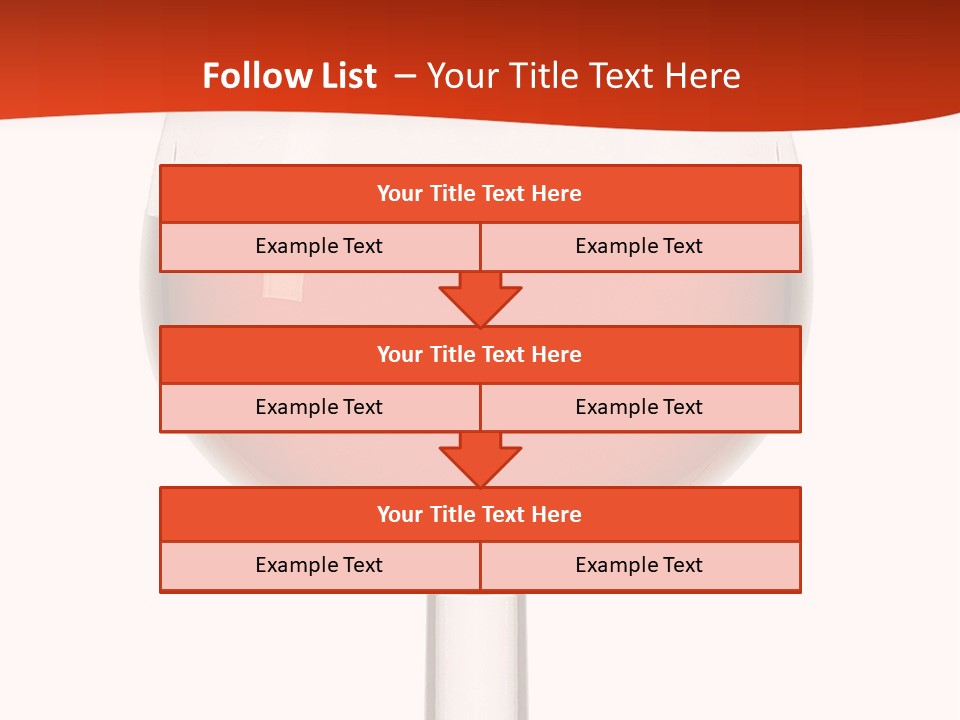 A Glass Of Wine On A Red And White Background PowerPoint Template