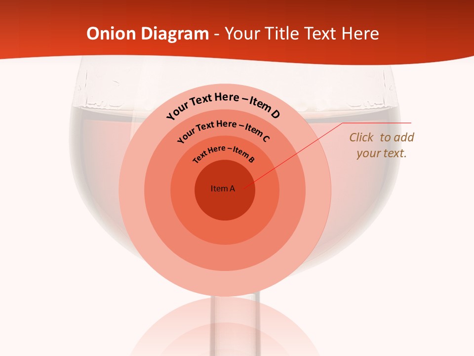 A Glass Of Wine On A Red And White Background PowerPoint Template