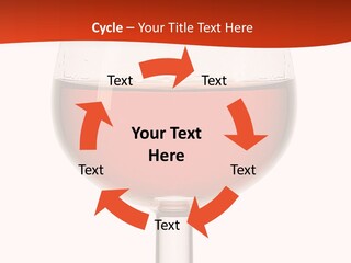 A Glass Of Wine On A Red And White Background PowerPoint Template