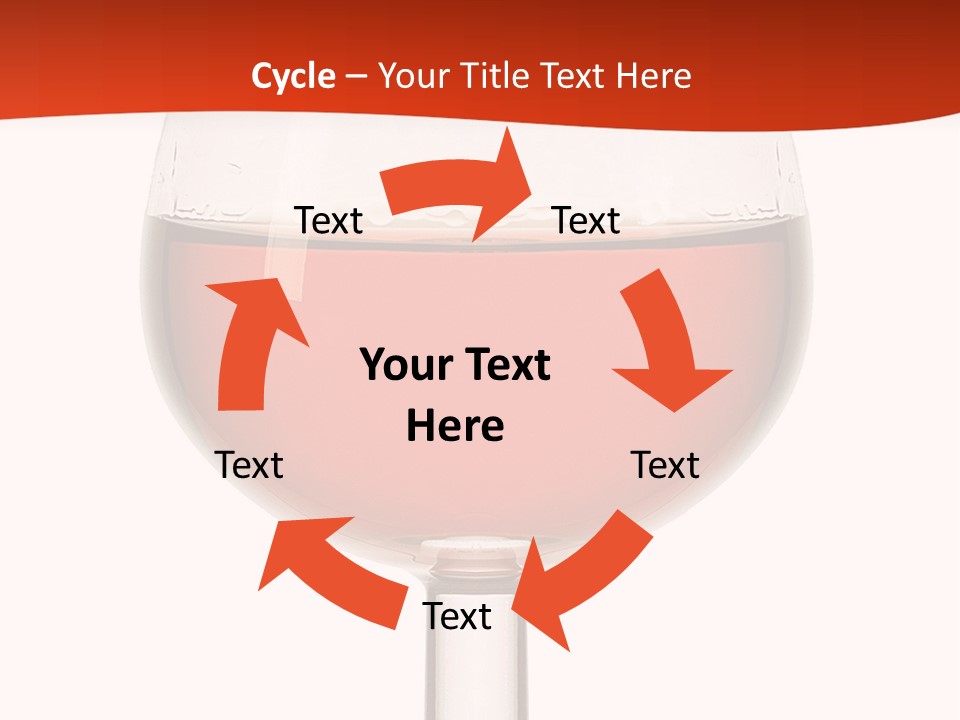 A Glass Of Wine On A Red And White Background PowerPoint Template