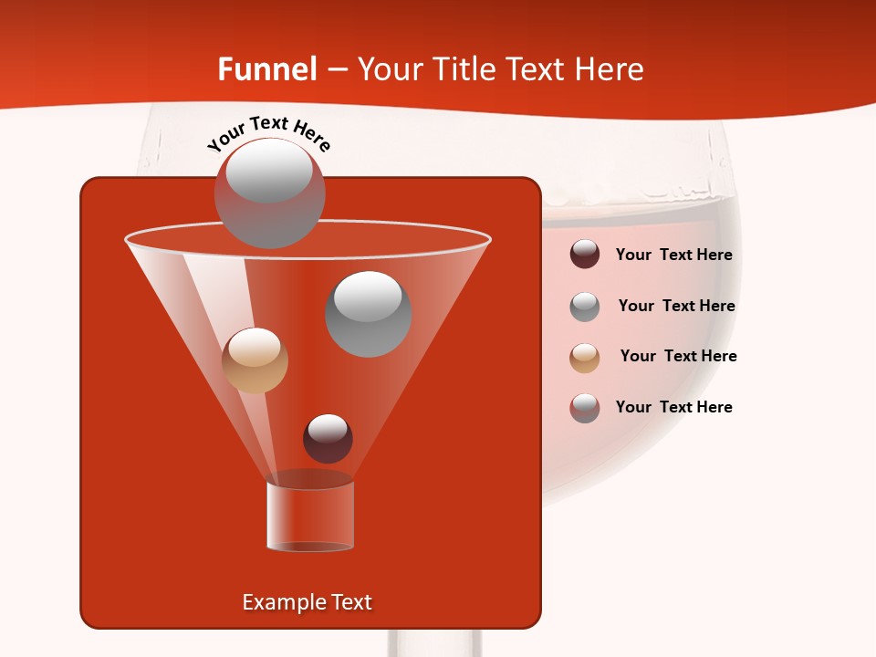 A Glass Of Wine On A Red And White Background PowerPoint Template