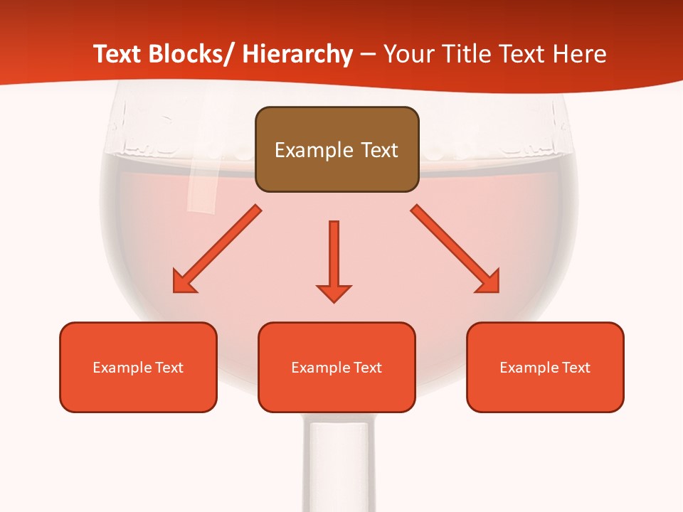 A Glass Of Wine On A Red And White Background PowerPoint Template