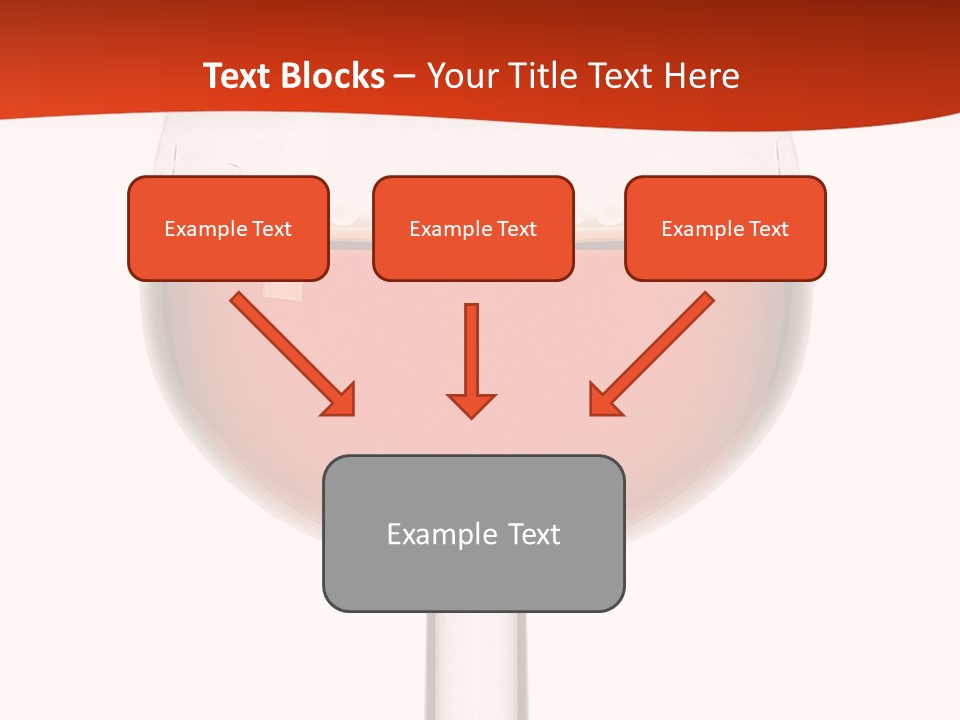 A Glass Of Wine On A Red And White Background PowerPoint Template