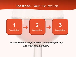 A Glass Of Wine On A Red And White Background PowerPoint Template
