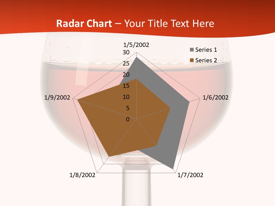 A Glass Of Wine On A Red And White Background PowerPoint Template