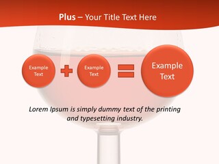 A Glass Of Wine On A Red And White Background PowerPoint Template