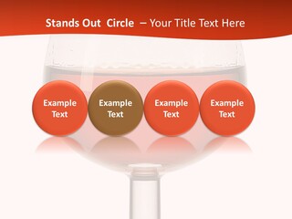 A Glass Of Wine On A Red And White Background PowerPoint Template