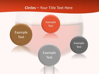 A Glass Of Wine On A Red And White Background PowerPoint Template