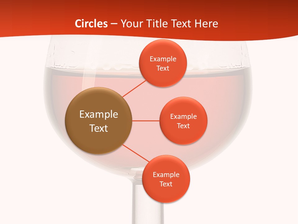 A Glass Of Wine On A Red And White Background PowerPoint Template