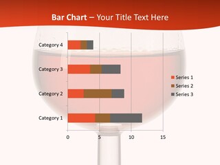 A Glass Of Wine On A Red And White Background PowerPoint Template
