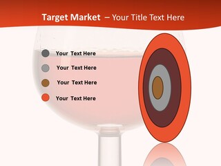 A Glass Of Wine On A Red And White Background PowerPoint Template