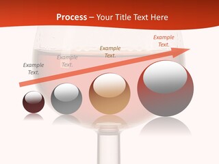 A Glass Of Wine On A Red And White Background PowerPoint Template