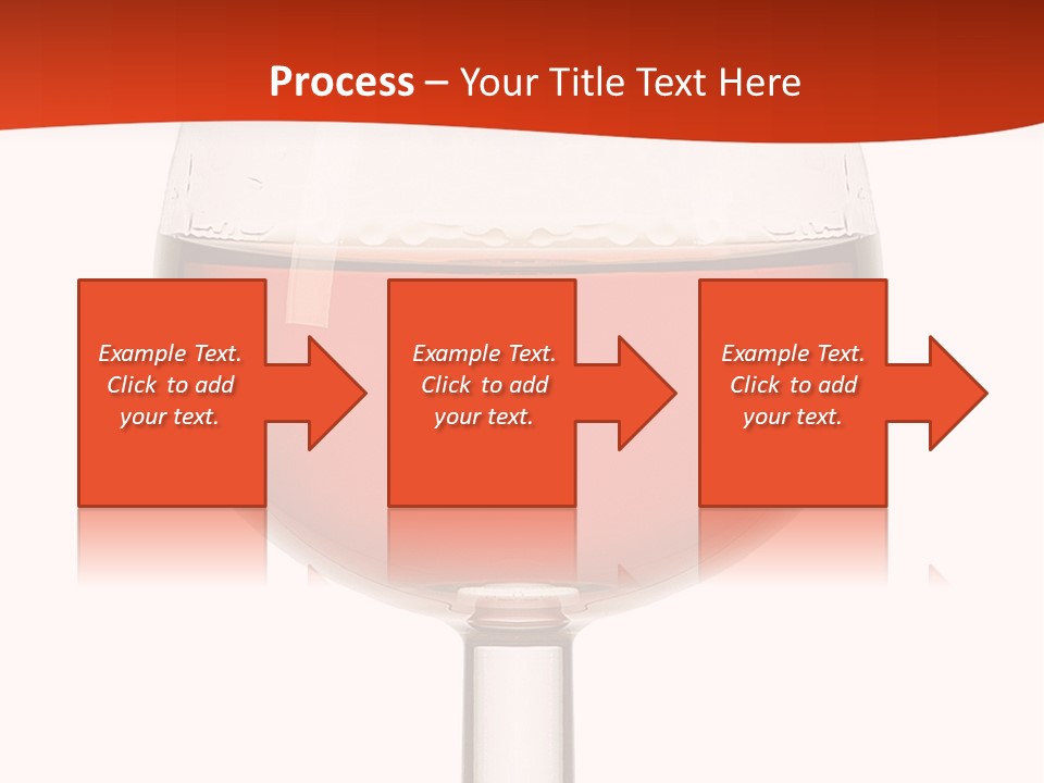 A Glass Of Wine On A Red And White Background PowerPoint Template