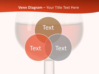 A Glass Of Wine On A Red And White Background PowerPoint Template