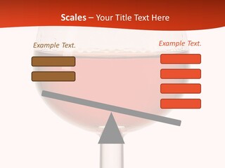 A Glass Of Wine On A Red And White Background PowerPoint Template