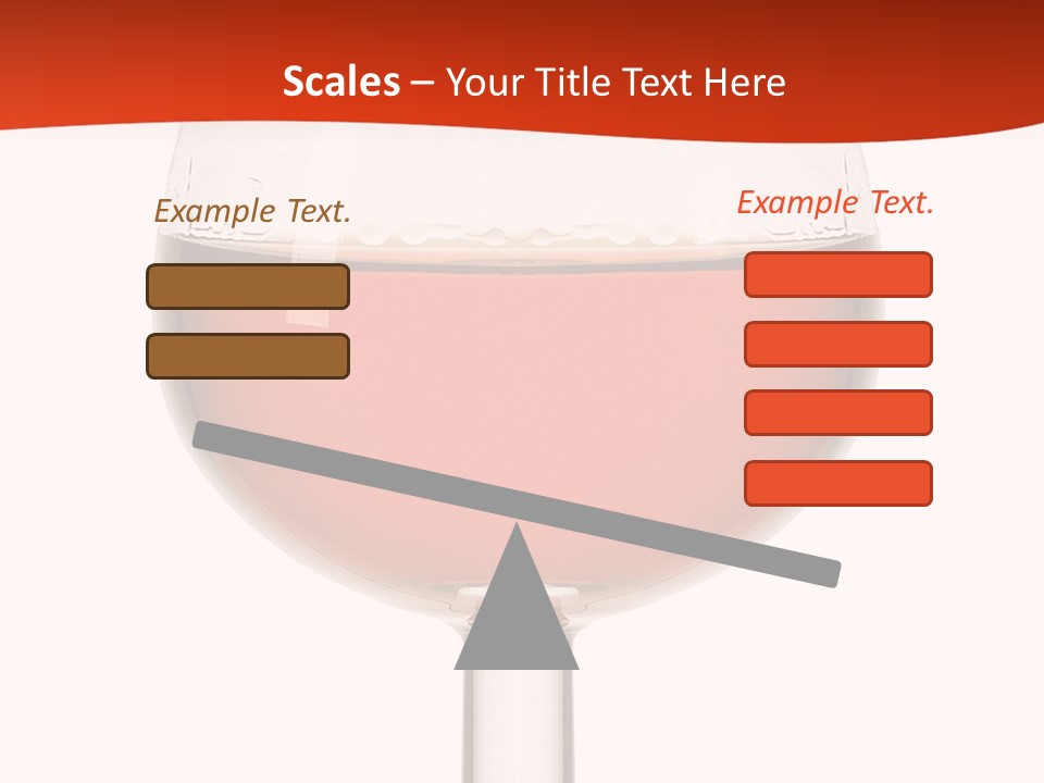 A Glass Of Wine On A Red And White Background PowerPoint Template