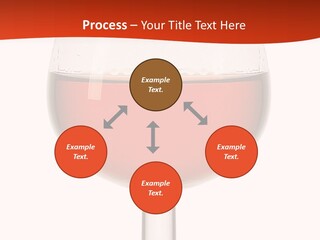 A Glass Of Wine On A Red And White Background PowerPoint Template