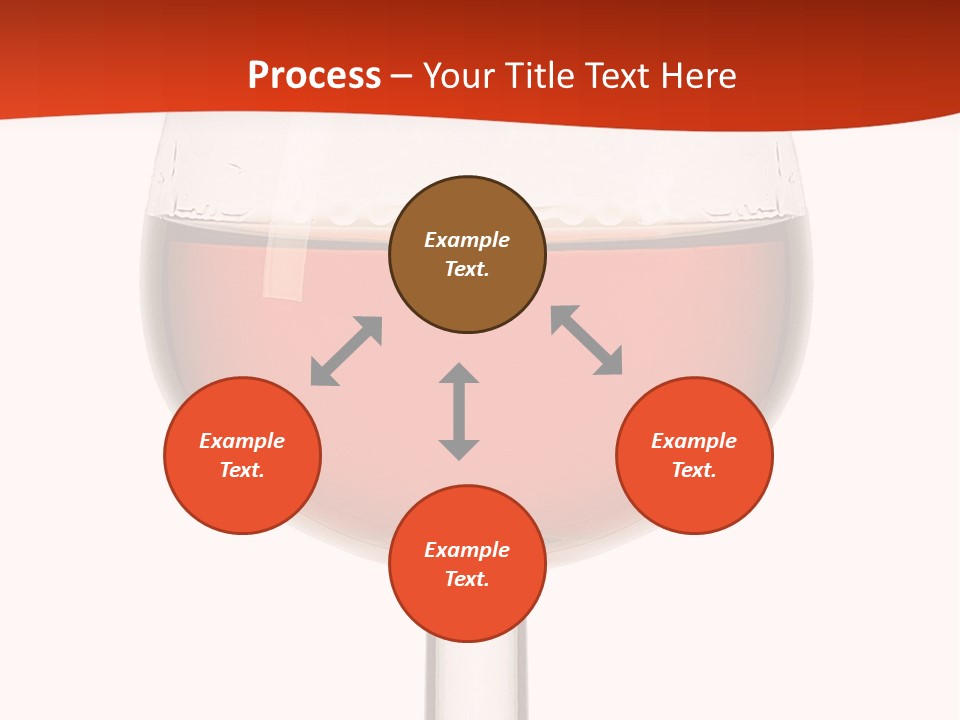 A Glass Of Wine On A Red And White Background PowerPoint Template