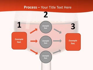 A Glass Of Wine On A Red And White Background PowerPoint Template