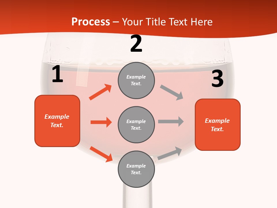 A Glass Of Wine On A Red And White Background PowerPoint Template