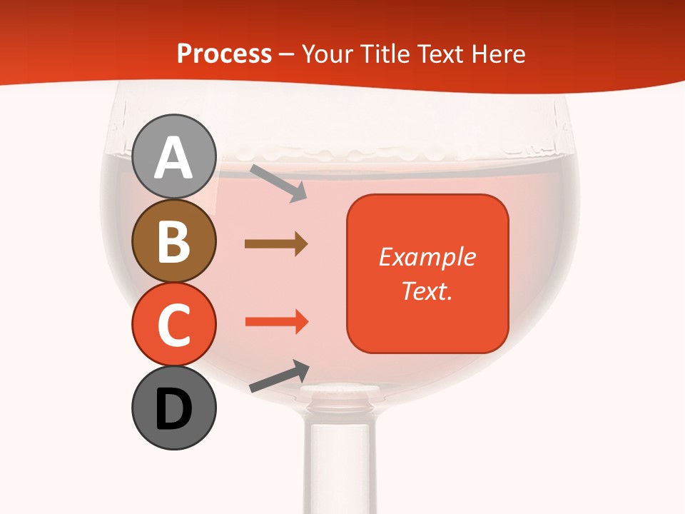 A Glass Of Wine On A Red And White Background PowerPoint Template