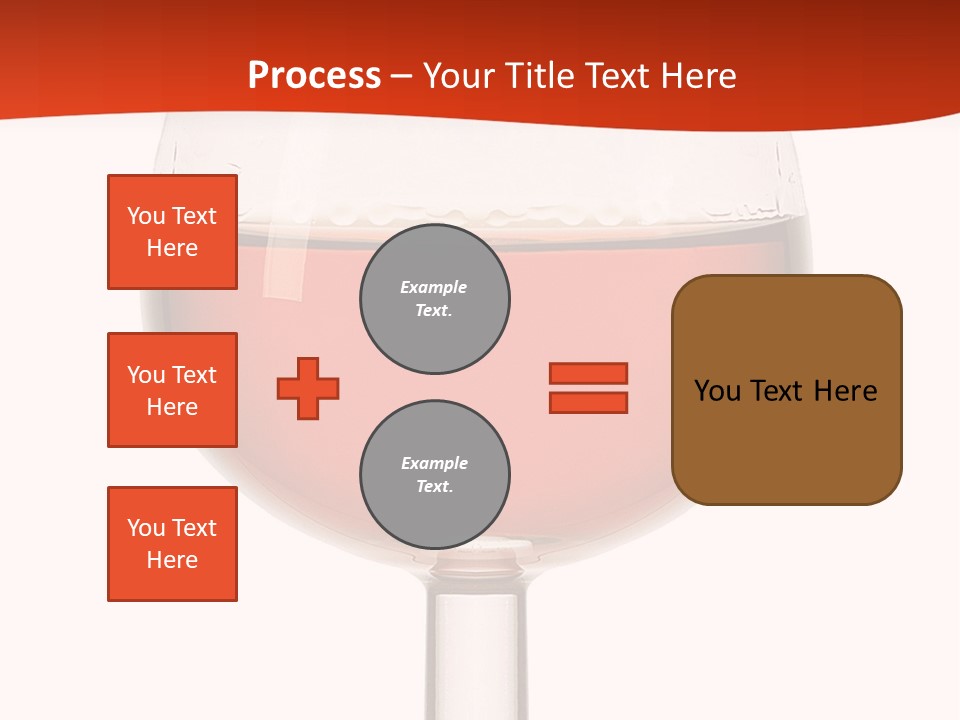 A Glass Of Wine On A Red And White Background PowerPoint Template