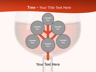 A Glass Of Wine On A Red And White Background PowerPoint Template