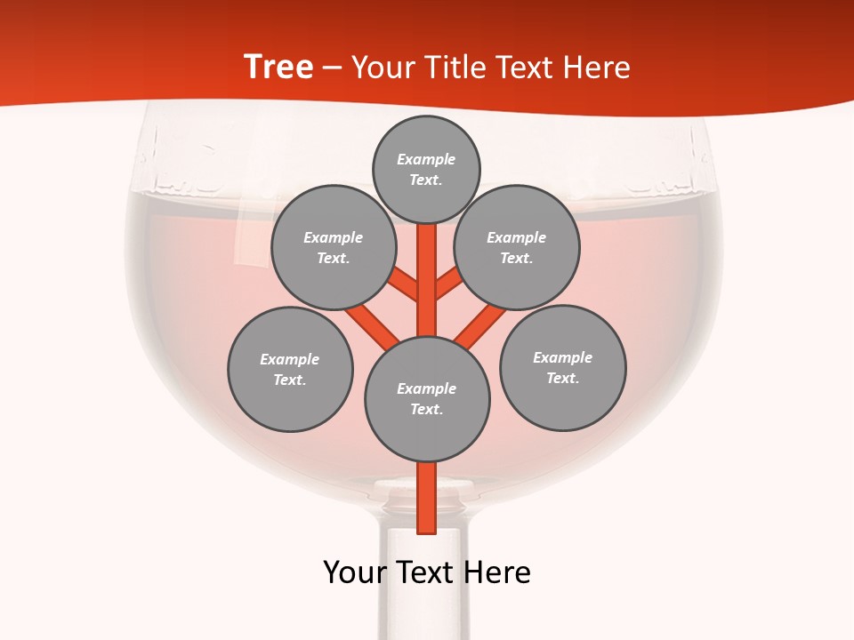 A Glass Of Wine On A Red And White Background PowerPoint Template