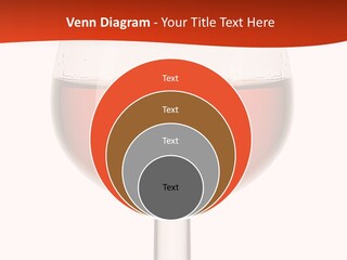 A Glass Of Wine On A Red And White Background PowerPoint Template