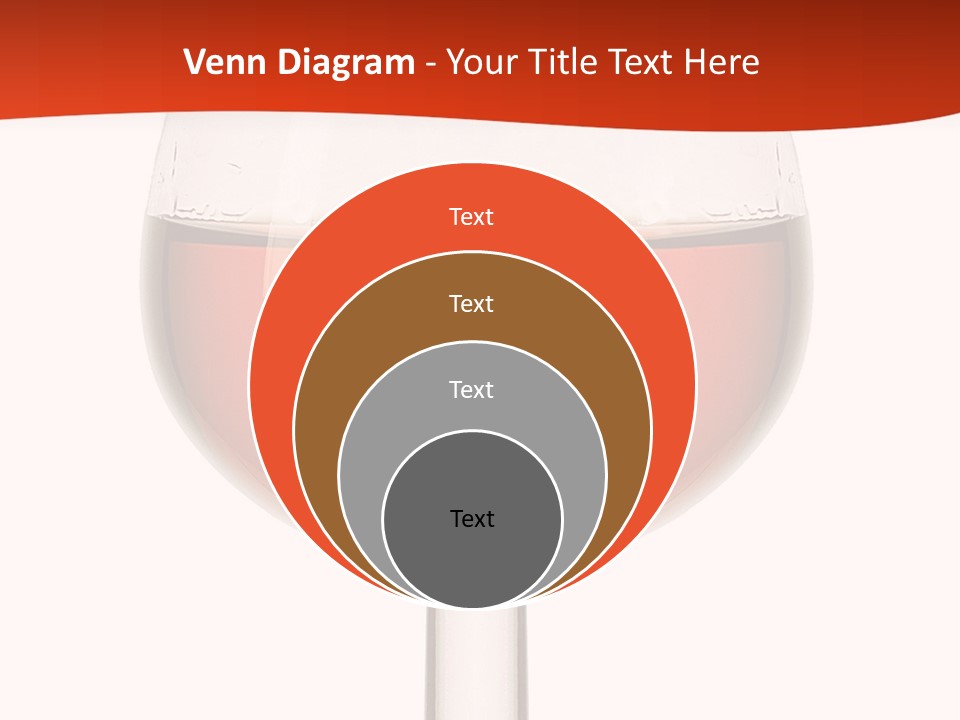A Glass Of Wine On A Red And White Background PowerPoint Template