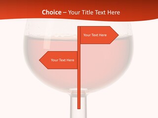 A Glass Of Wine On A Red And White Background PowerPoint Template