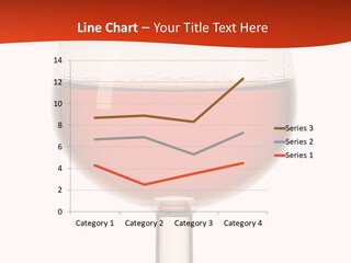 A Glass Of Wine On A Red And White Background PowerPoint Template
